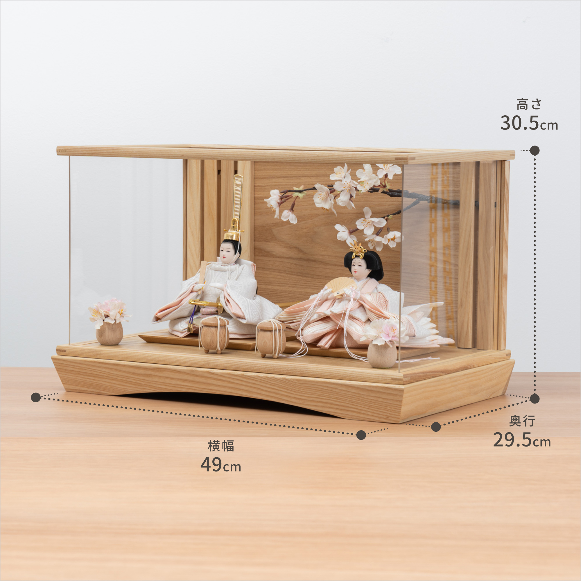 コンパクトでかわいい「ことのひな人形」