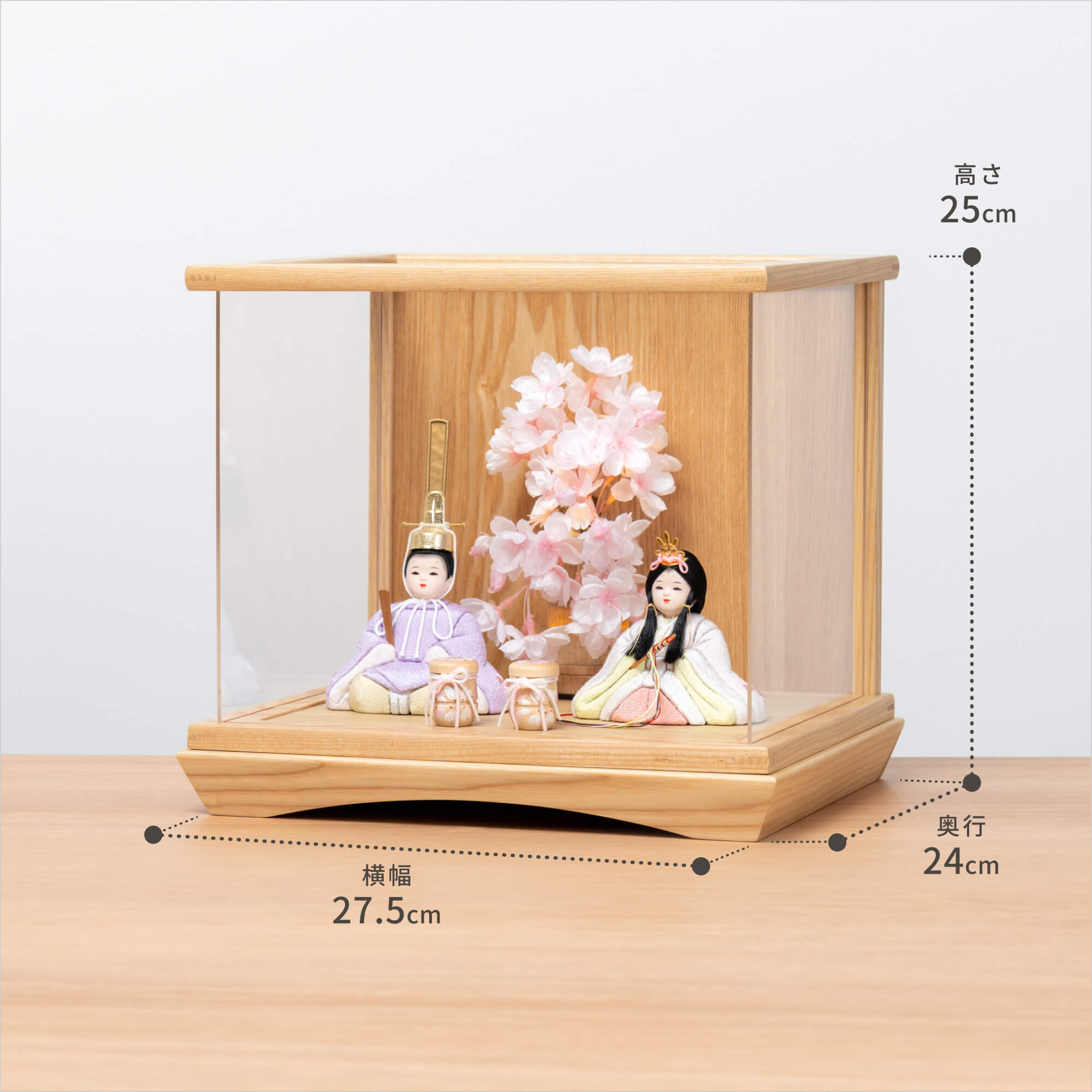 コンパクトでかわいい「ことの木目込ひな」