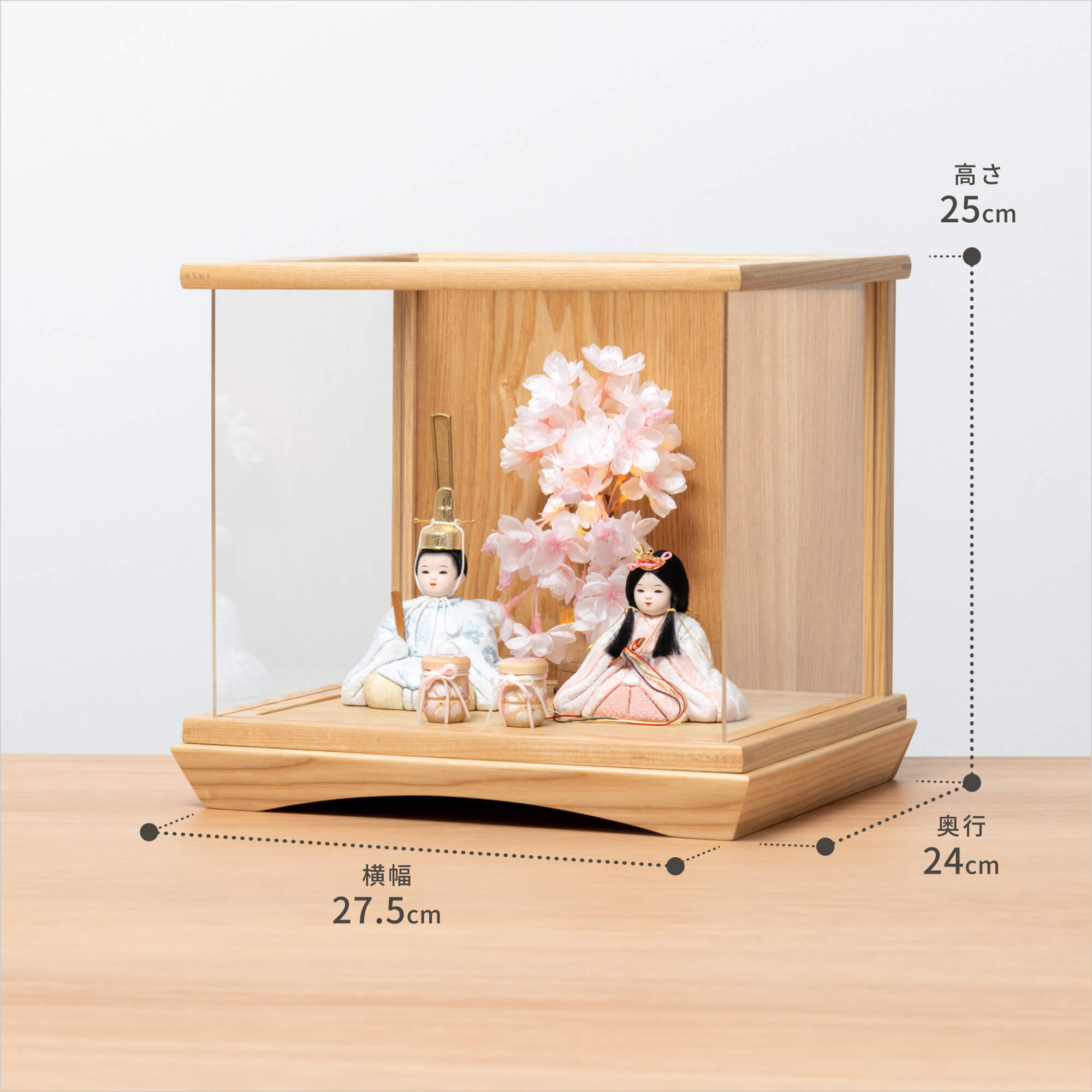 コンパクトでかわいい「ことの木目込ひな」